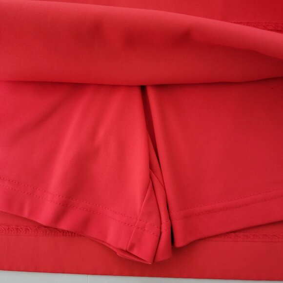 Coral Bay Golf Womens Skort Size 12 Side & Back Pocket Back Zip Red - Picture 11 of 13